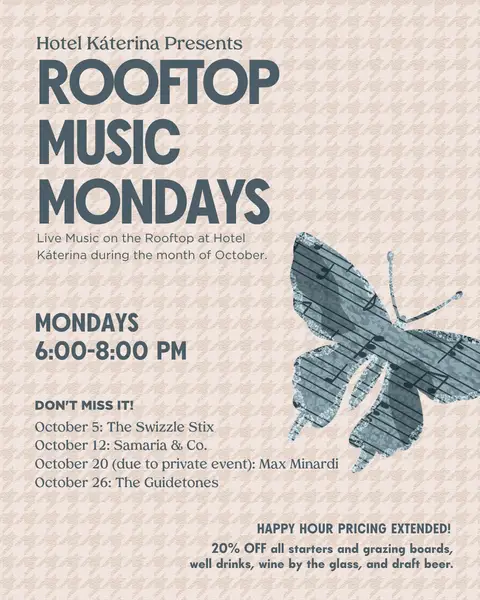 Rooftop Music Mondays at Hotel Katerina