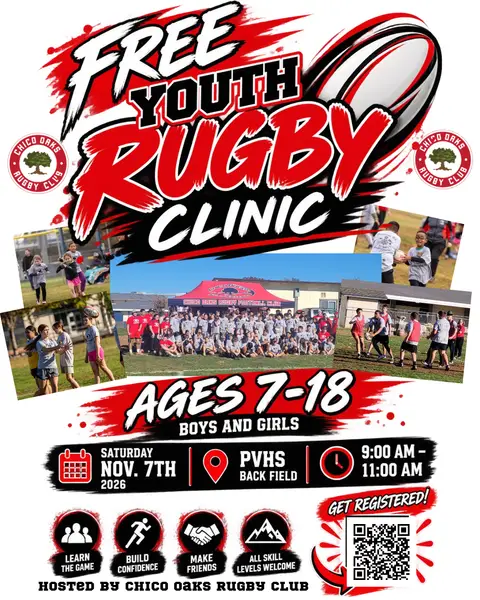 Chico Oaks Free Youth Rugby Clinic
