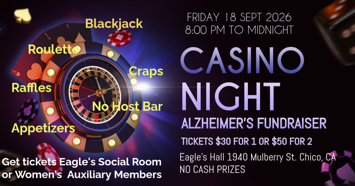 Casino Night at the Eagle's Social Room
