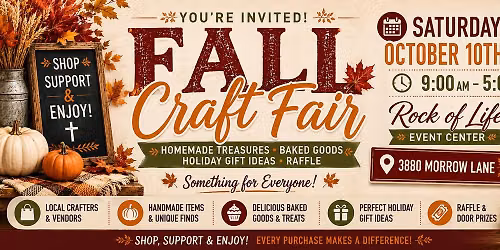 2nd Annual Rock of Life Fall Craft Fair